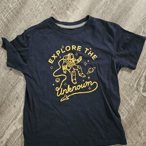 Old Navy Dark Blue Kids Tee with Yellow Space Design